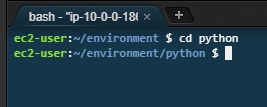 pythonフォルダに移動